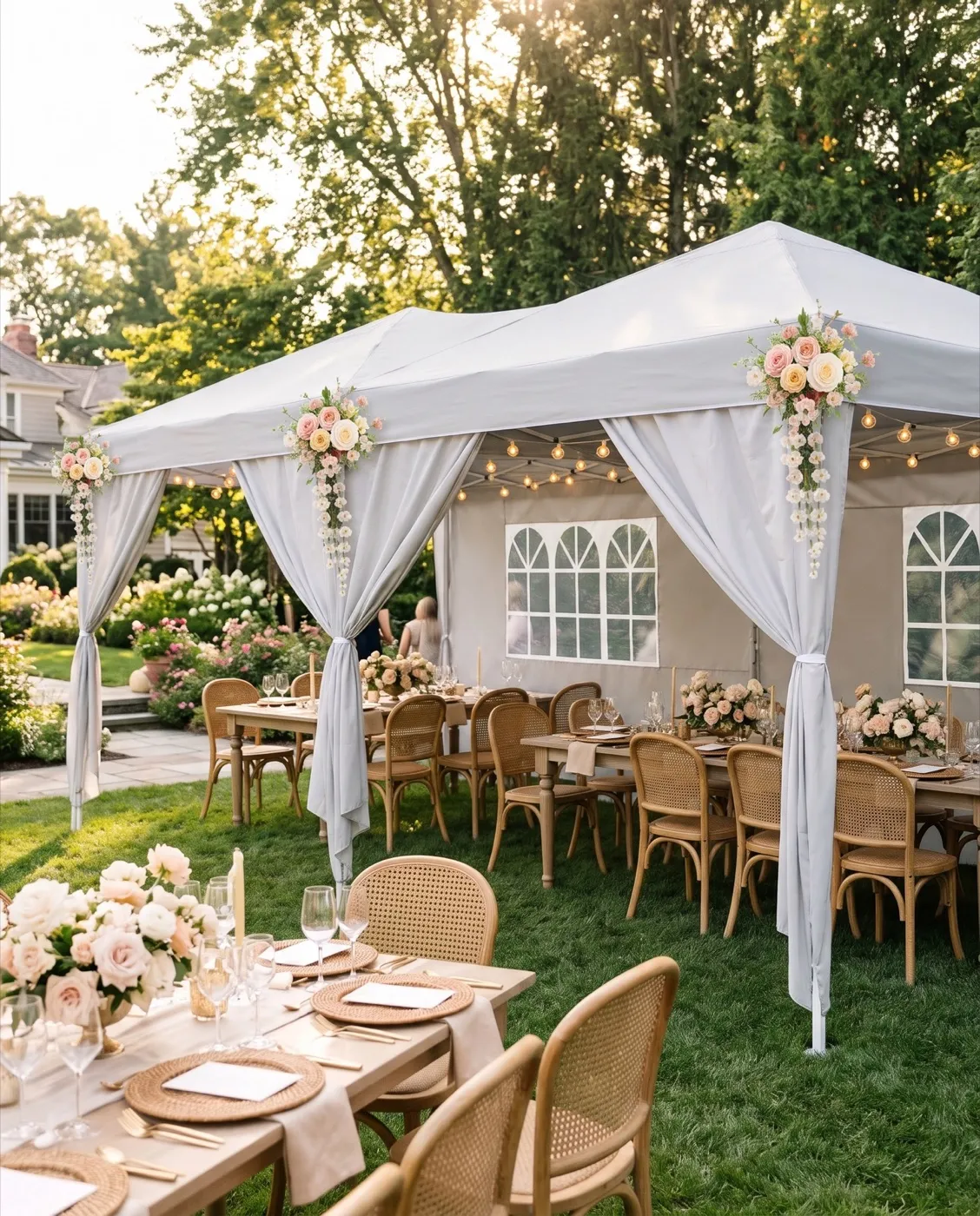 10 x 20 Pop-Up Canopy styled at an event