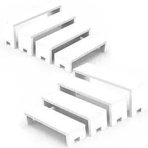 White Wood Tiered Risers — Risers available to rent
