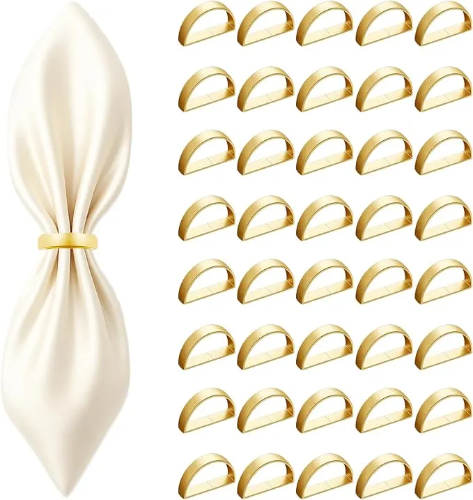 Matte Gold Napkin Rings