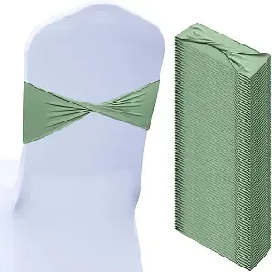 Sage Green Chair Sashes — Chair Sashes available to rent