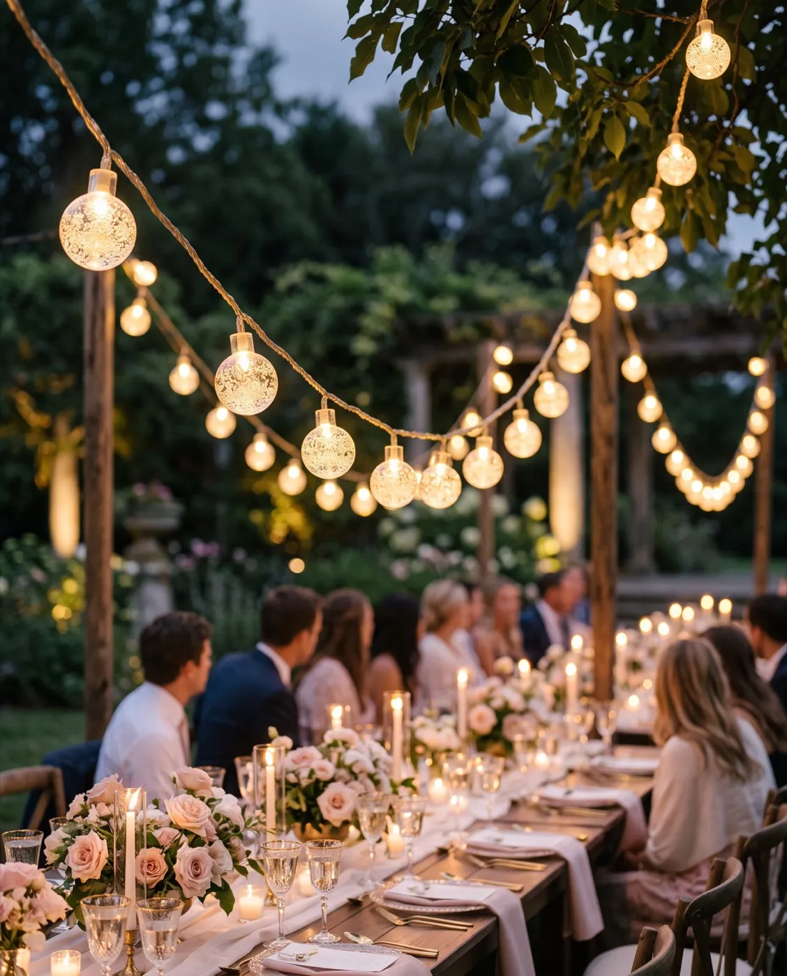 Battery Globe Fairy Lights styled at an event