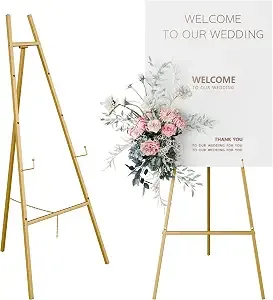 Gold Sign Easel — Easels available to rent