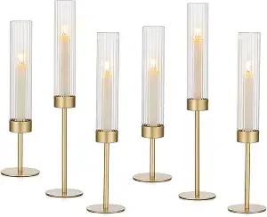 Gold Hurricane Candle Holders — Candle Holders available to rent