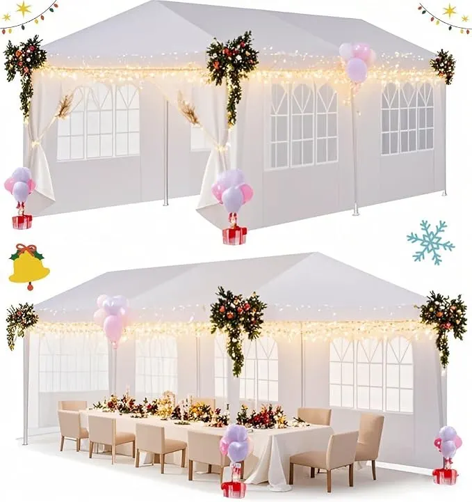 White 10 x 20 Party Tent