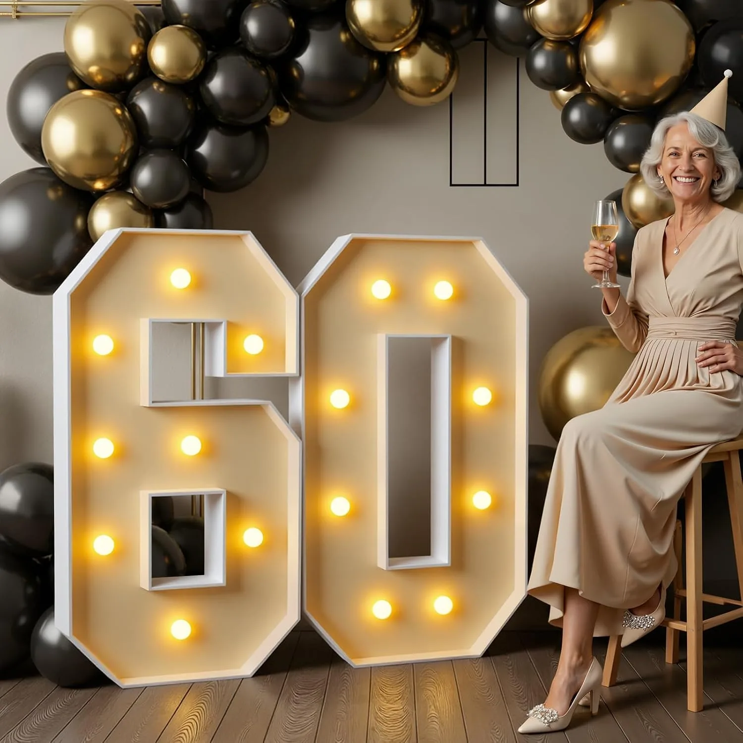 Marquee Number 60 — Marquee Letters & Numbers available to rent