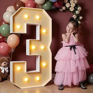 Marquee Number 3 — Marquee Letters & Numbers available to rent