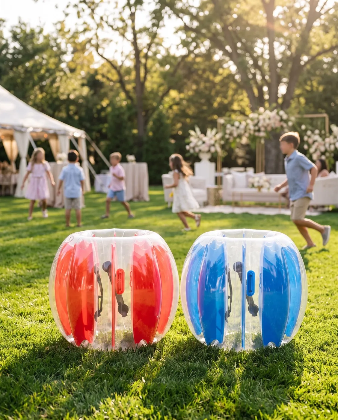 Inflatable Bumper Balls styled at an event