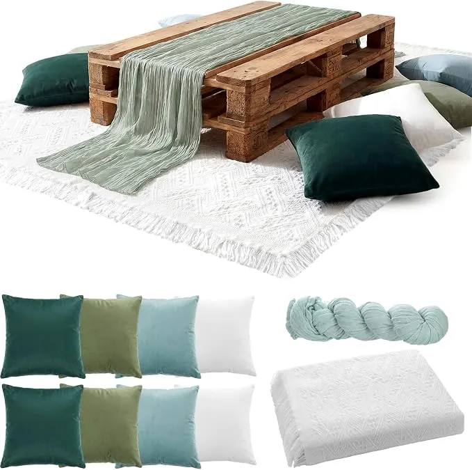 White Boho Picnic Blanket