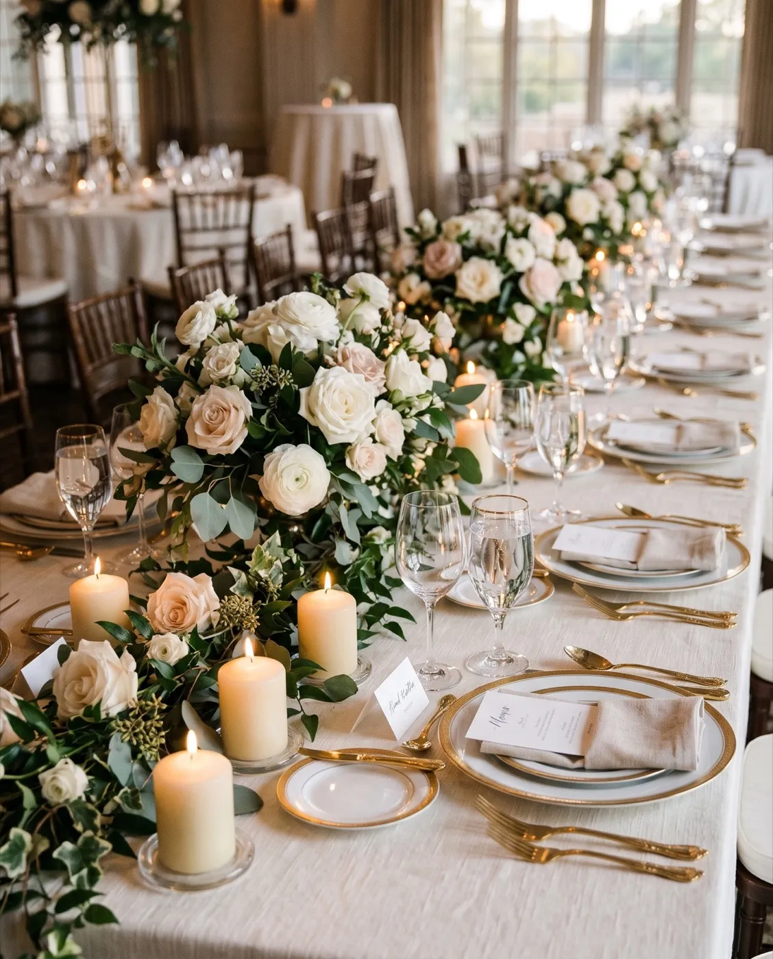 Natural Beeswax Votives styled at an event