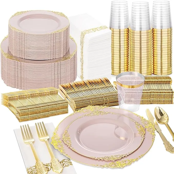 Pink Dinnerware Set