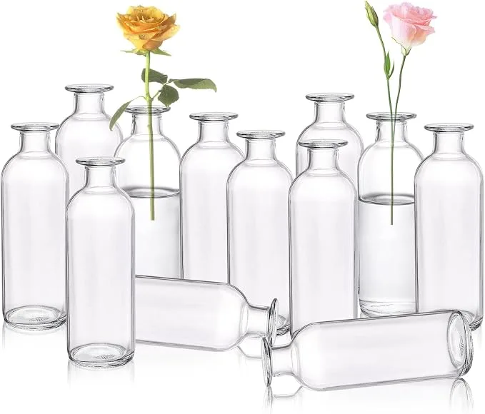 Clear Glass Bud Vases — Vases available to rent