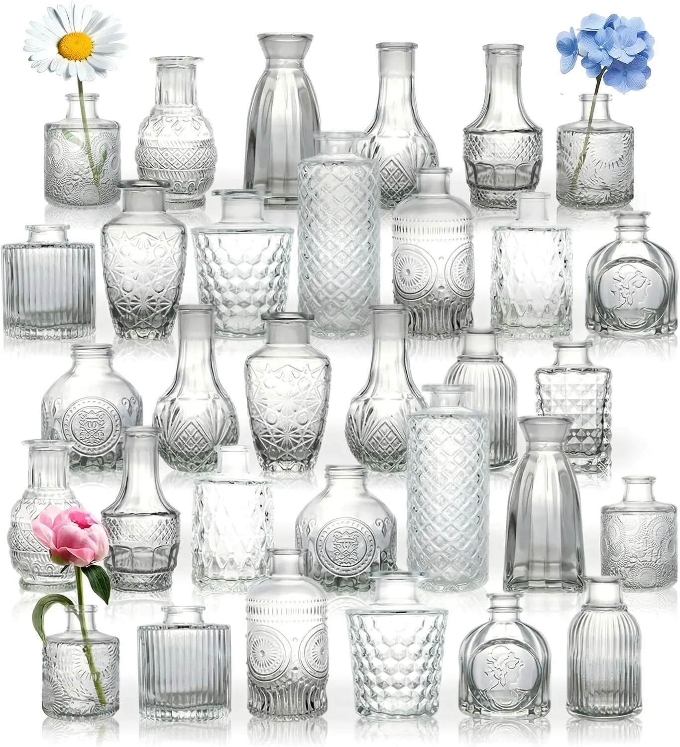 Vintage Glass Bud Vases