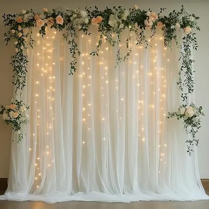White Tulle Light Backdrop