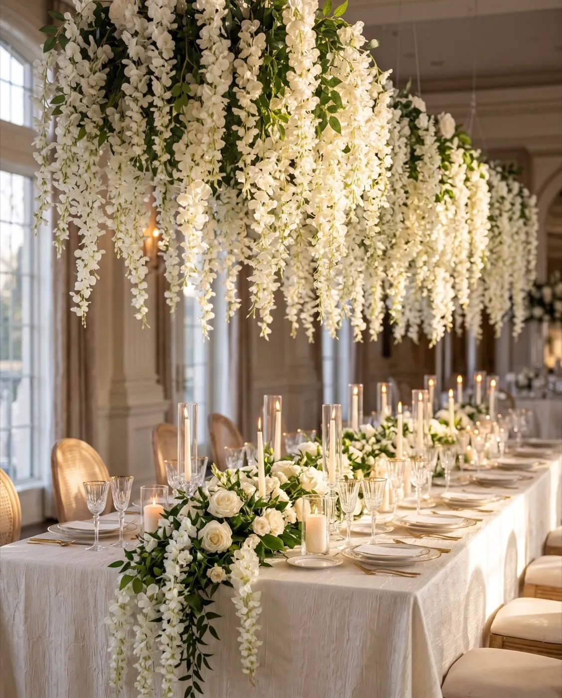 Wisteria Tree Wall Decor styled at an event