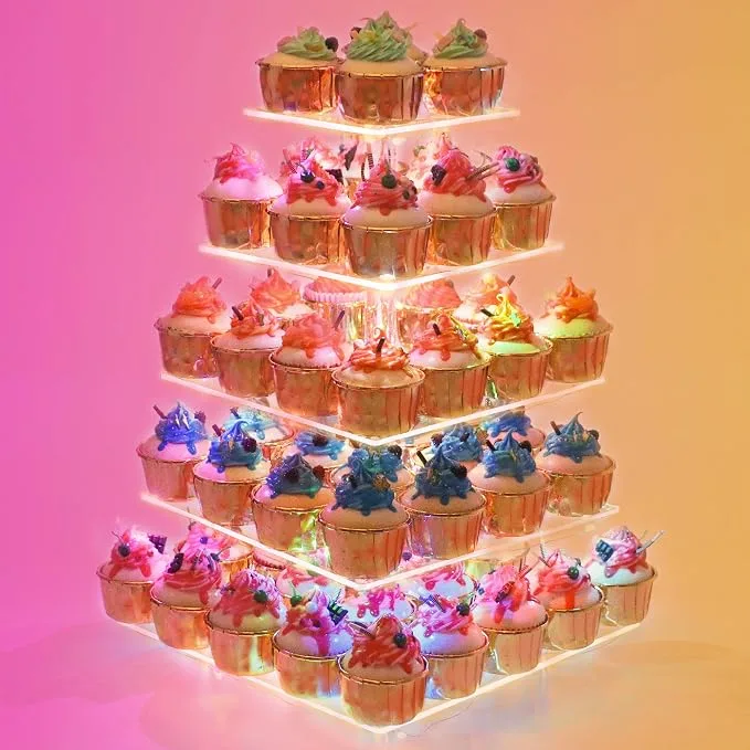 LED Acrylic Cupcake Tower — Cupcake Towers available to rent
